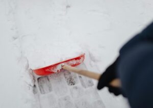 Shovelling snow